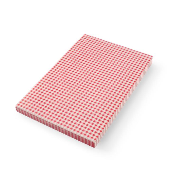 Greaseproof paper placemat - 500 pcs, HENDI, checked pattern, 500 pcs., 420x275mm