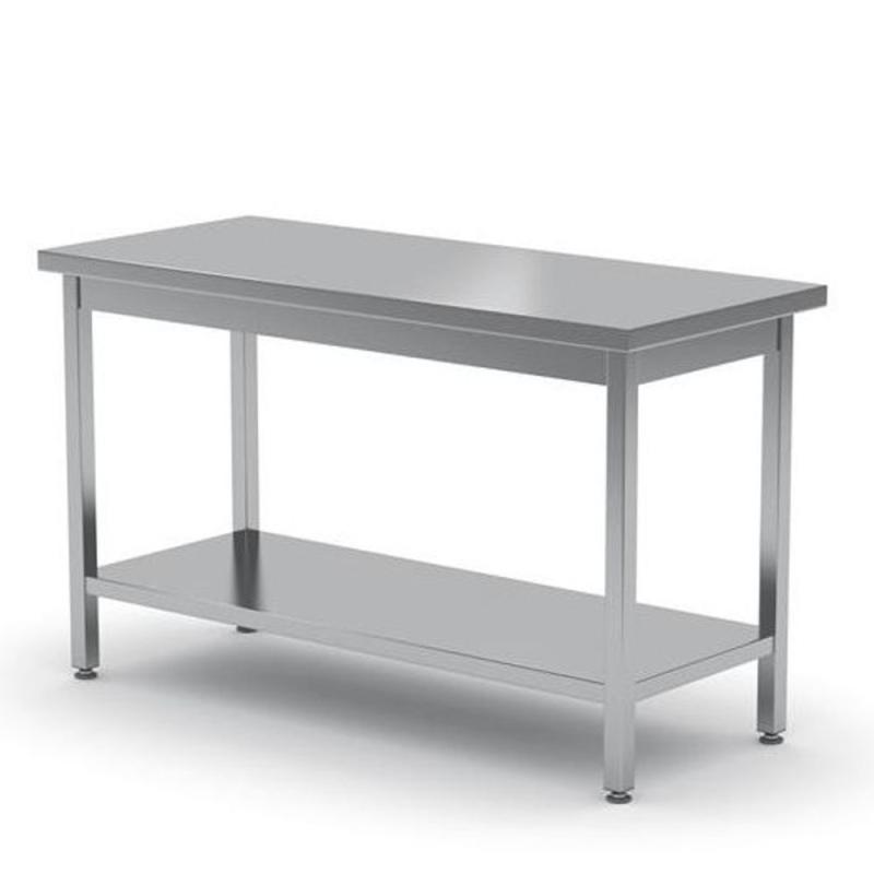 Central table with shelf – bolted, depth 600 mm, HENDI, Kitchen Line, 1200x600x(H)850mm