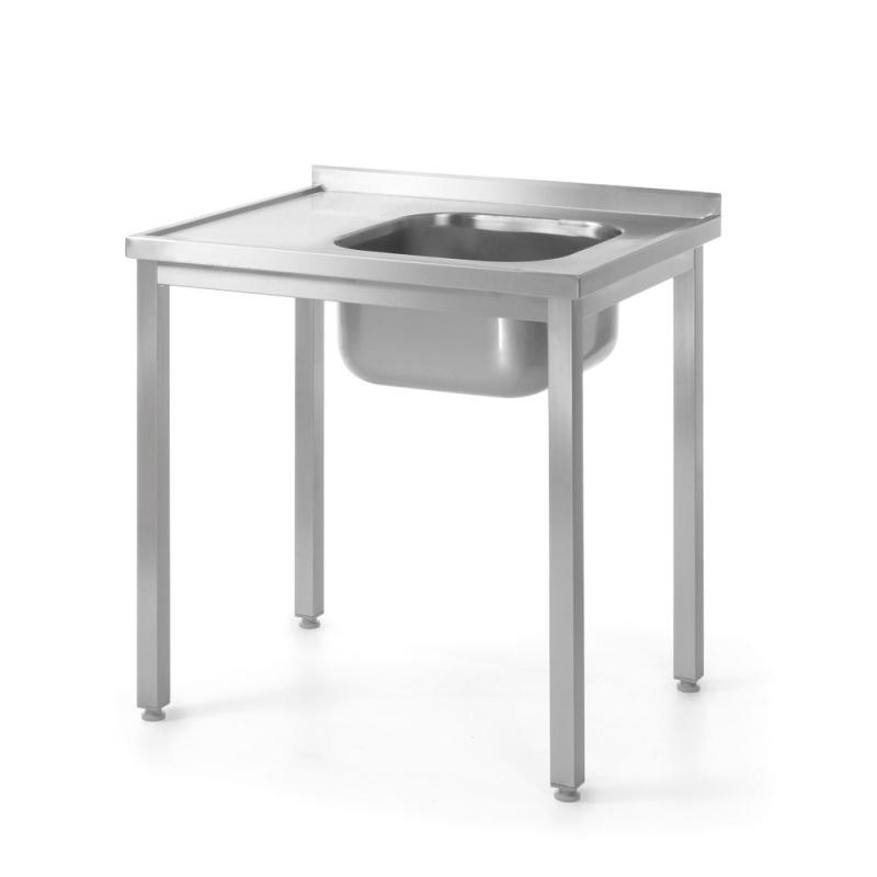 Sink table – welded, depth 600 mm, HENDI, Kitchen Line, 1000x600x(H)850mm