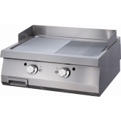 Heavy Duty Griddle - Half Grooved - Double Unit - 70cm Deep - Gas