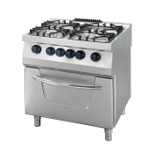 Heavy Duty Stove - 4 Burners - Double Unit - 70cm Deep - 33kW - Gas incl Electric Oven