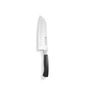 Santoku knife, HENDI, Profi Line, Granton indentations, Black, (L)310mm