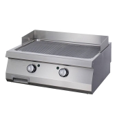 Heavy Duty Griddle - Grooved Chrome - Double Unit - 70cm Deep - Electric
