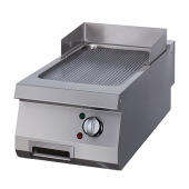 Heavy Duty Griddle - Grooved Chrome - Single Unit - 70cm Deep - Electric