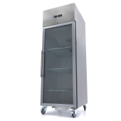 Freezer - 600L - 3 Adjustable Shelves (2/1GN) - Stainless Steel - with Glass Door