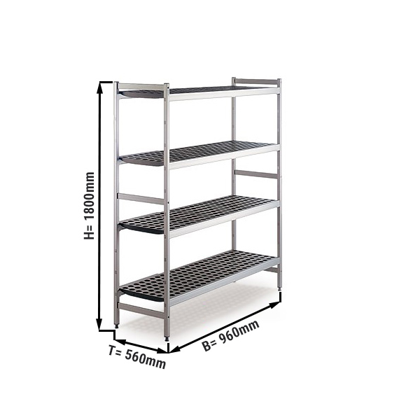 АЛЮМИНИЕВАЯ НАПОЛЬНАЯ ПОЛКА 960X560X1800MM