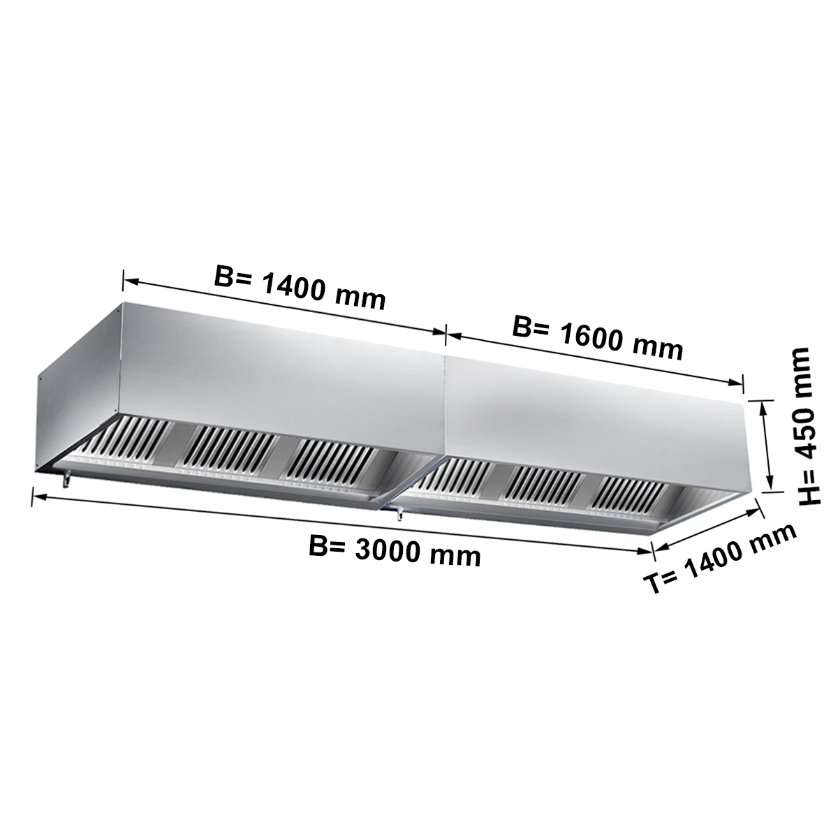 VENTILATSIOONIKUBU FILTRI JA VALGUSEGA 3000X1400X450MM