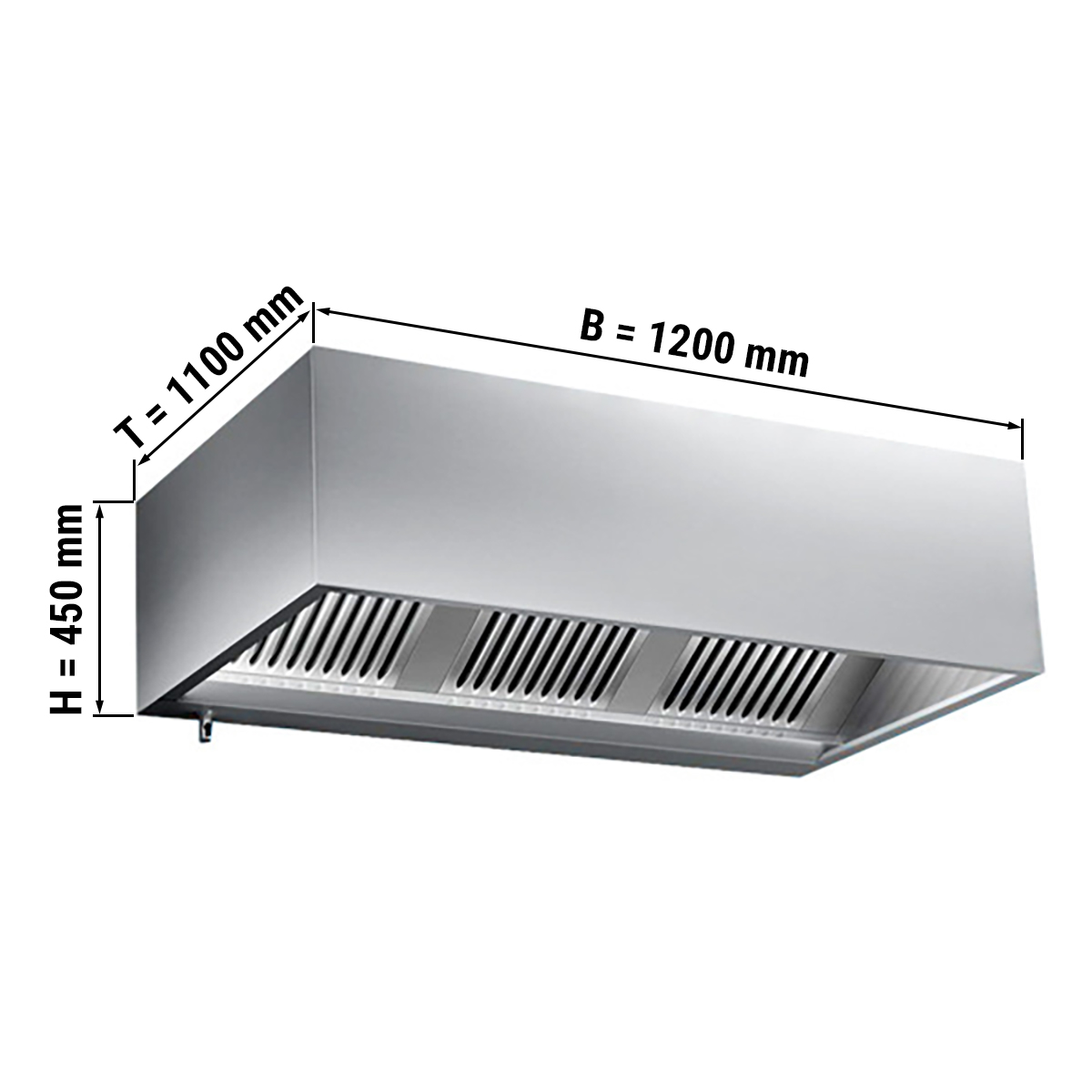 VENTILATSIOONIKUBU FILTRI JA VALGUSEGA 1200X1100X450MM