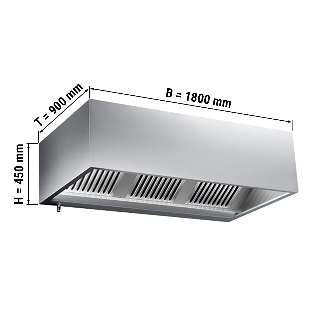 VENTILATSIOONIKUBU FILTRI JA VALGUSEGA 1800X900X450MM